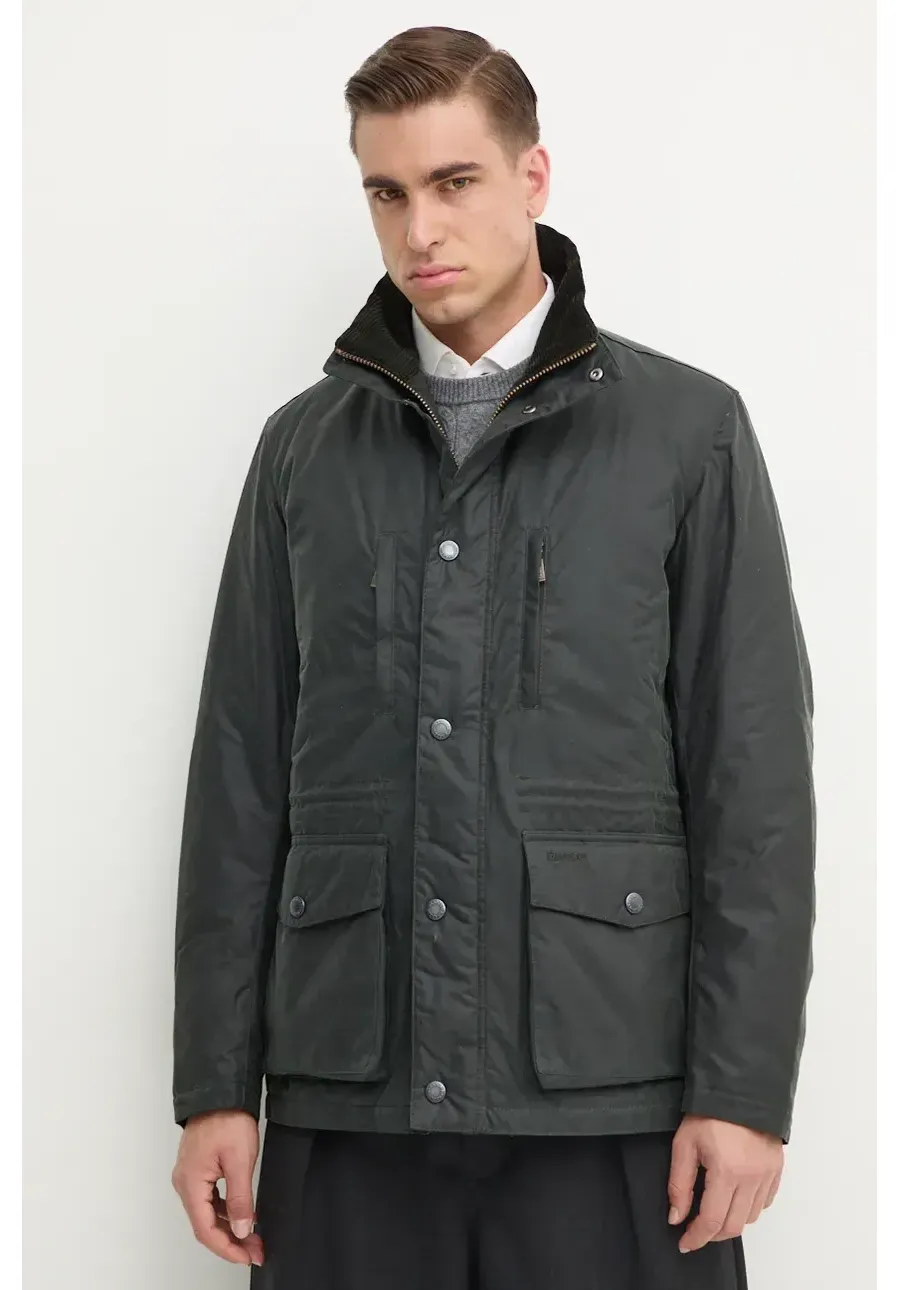 obrazek 1 Barbour kurtka Falstone Wax Jacket męska kolor zielony przejściowa MWX2346
