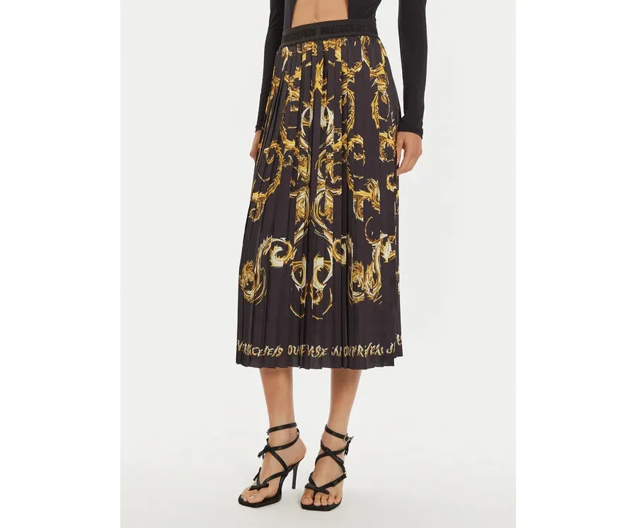 obrazek 1 Versace Jeans Couture Spódnica plisowana 77HAE8P5 Kolorowy Regular Fit