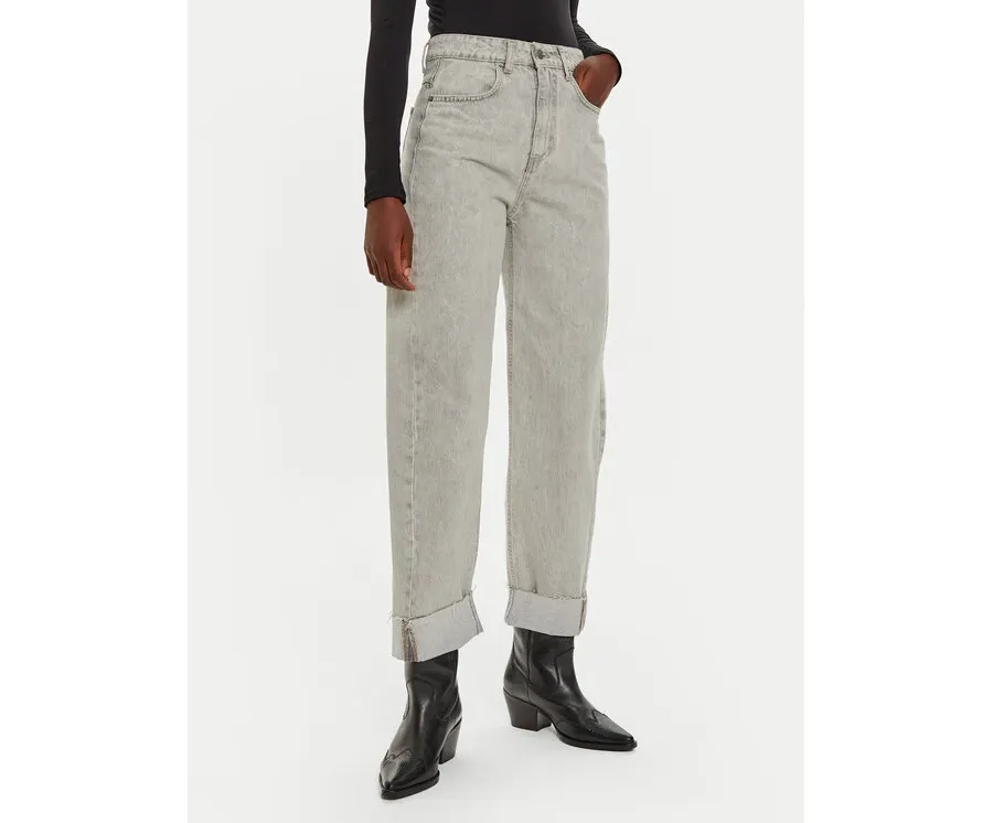 obrazek 1 ViCOLO Jeansy DS0003 Szary Boyfriend Fit