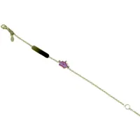 Zdjęcie Piękna dziecięca bransoletka z plakietką z emaliowaną koroną