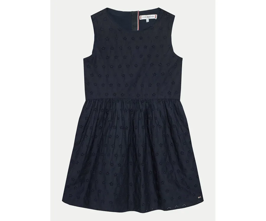 obrazek 1 Tommy Hilfiger Sukienka letnia Anglaise KG0KG07931 D Granatowy Regular Fit