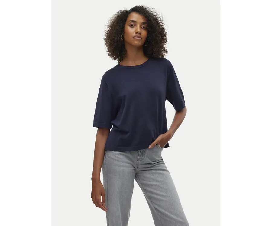 obrazek 1 Vero Moda Sweter Silje 10320460 Granatowy Oversize