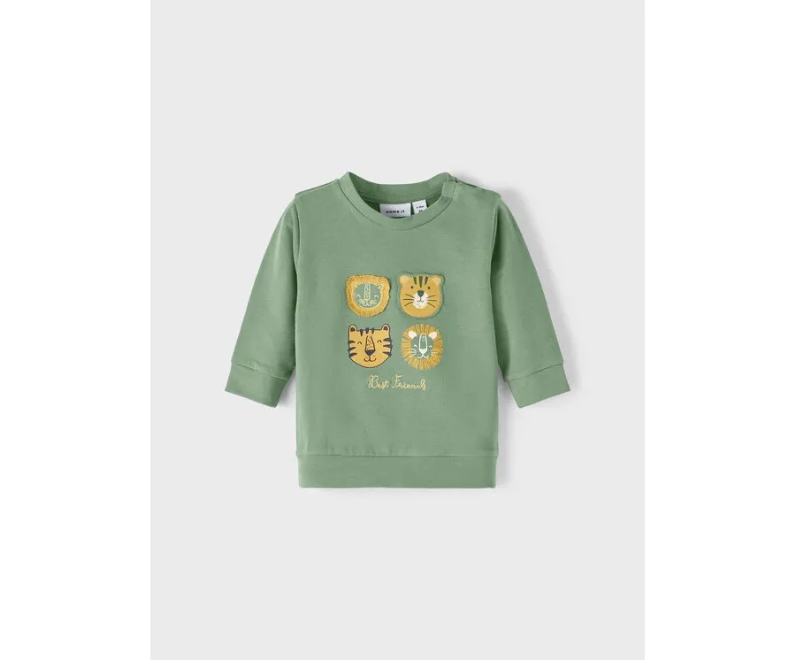 obrazek 1 NAME IT Bluza 13215627 Zielony Regular Fit