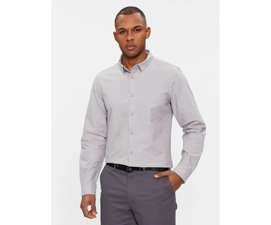 obrazek 1 Calvin Klein Koszula Oxford K10K112155 Szary Regular Fit