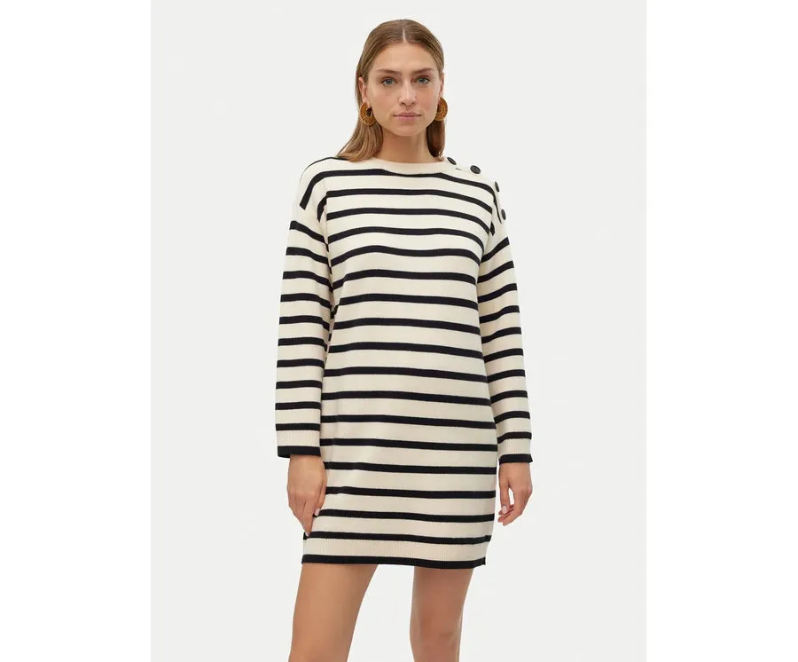 obrazek 1 Vero Moda Sukienka dzianinowa Saba 10309307 Beżowy Loose Fit