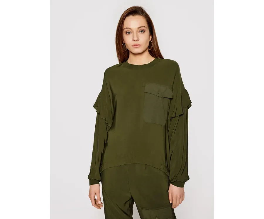 obrazek 1 TWINSET Bluzka 211TT2163 Zielony Regular Fit