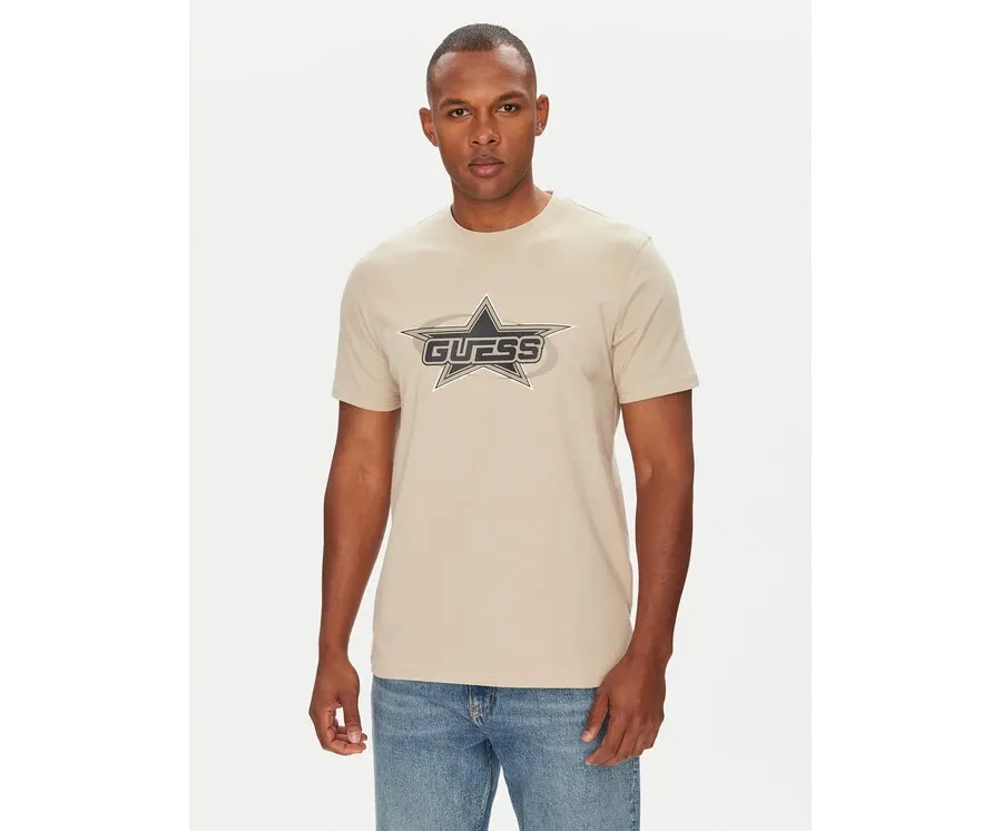 obrazek 1 Guess T-Shirt Z5YI02 I3Z14 Beżowy Regular Fit