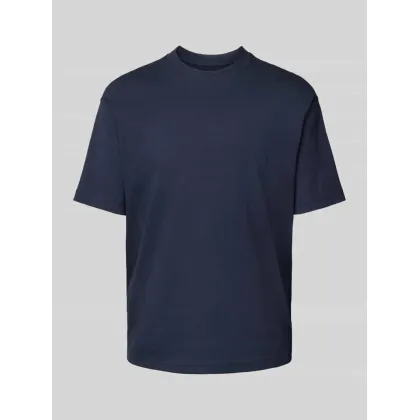 Zdjęcie T-shirt z prążkowanym okrągłym dekoltem