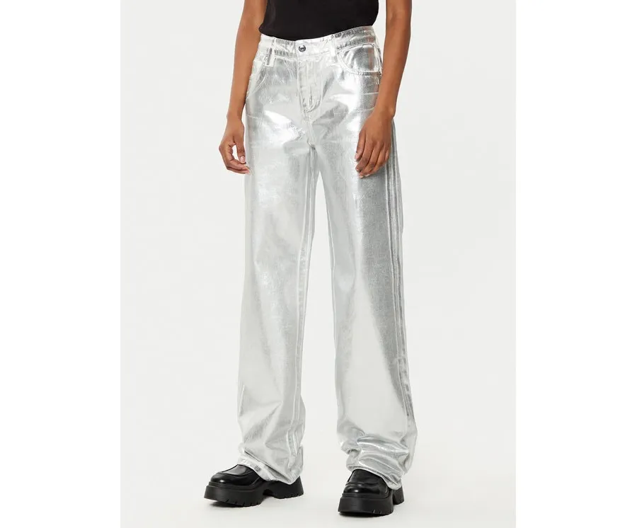 obrazek 1 Armani Exchange Spodnie materiałowe XW000056 AF10836 M8047 Srebrny Relaxed Fit