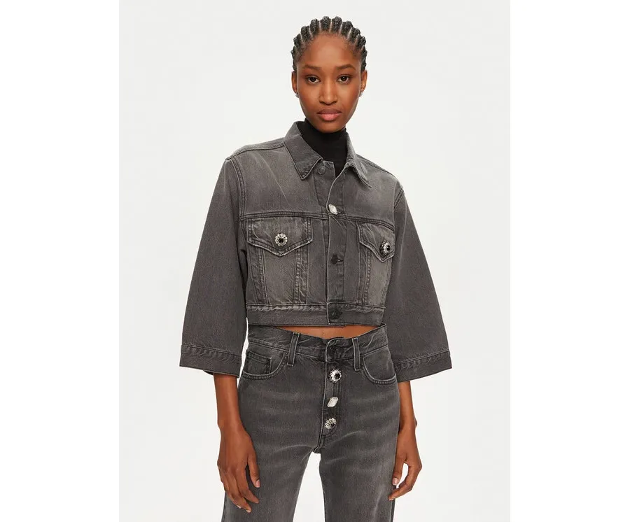 obrazek 1 ViCOLO Kurtka jeansowa DS0055 Szary Regular Fit
