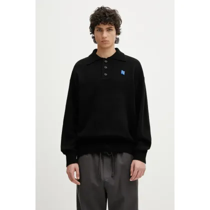 Zdjęcie Ader Error sweter wełniany Apparel-Top męski kolor czarny BO42FYKT0102BK