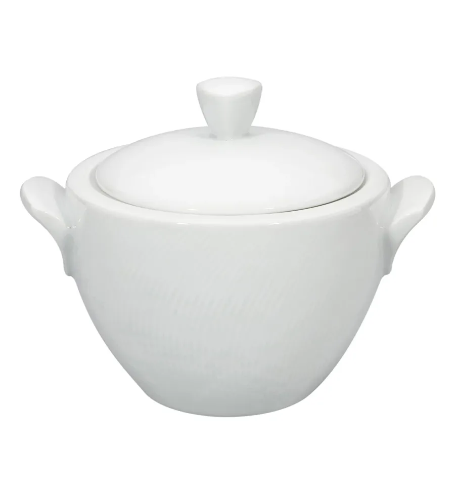 picture 1 Luxurious porcelain Spirit White sugar bowl decorated with curved delicate lines - Vista Alegre