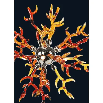 Zdjęcie Urokliwa lampa sufitowa ze szkła Murano na 8 żarówek