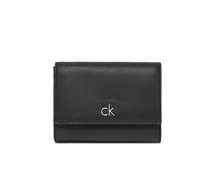 obrazek 1 Calvin Klein Mały Portfel Damski Ck Re-Lock Medium Trifold LV04F1035G Czarny