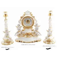 Picture Baroque set of candlesticks with angels - Bruno Costenaro