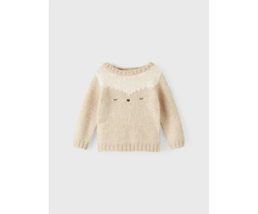 obrazek 1 NAME IT Sweter 13207086 Beżowy Regular Fit