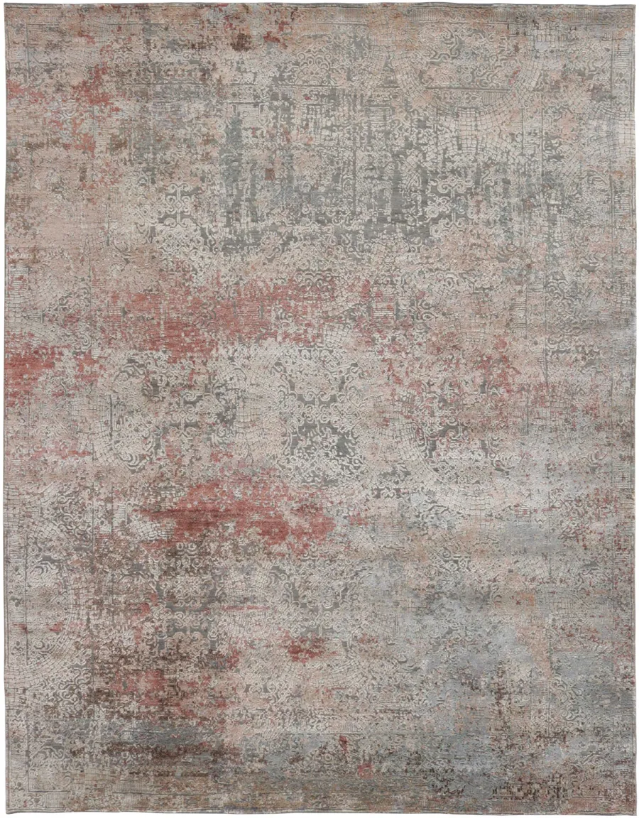 picture 1 Subtle red-gray exclusive 3D carpet - SEDUCTION 740138