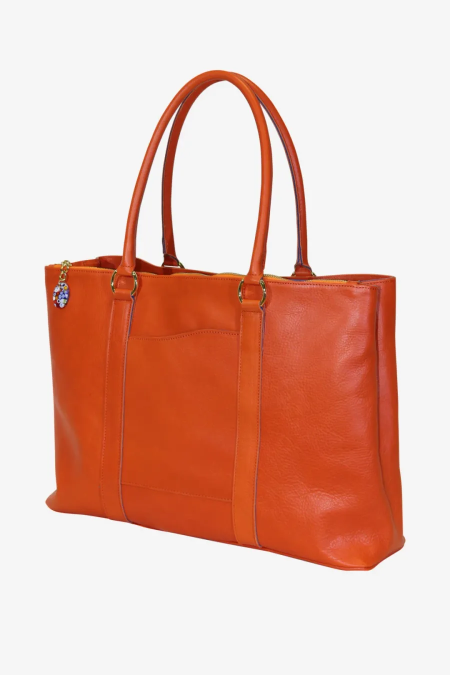 obrazek 2 Luksusowa pomarańczowa torebka typu shopper - Terrida
