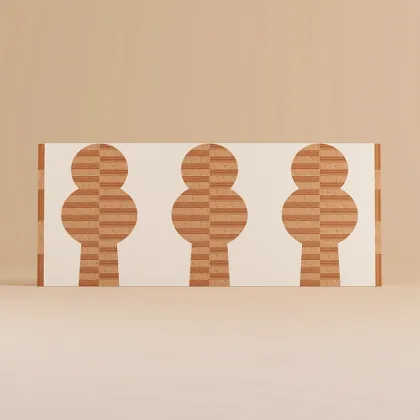 Zdjęcie Stylowe geometryczne wezgłowie do łóżka