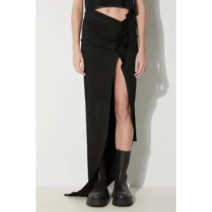 Zdjęcie Rick Owens spódnica jeansowa Denim Skirt Edfu Skirt Long kolor czarny mini ołówkowa DS01D1348.SBB.09