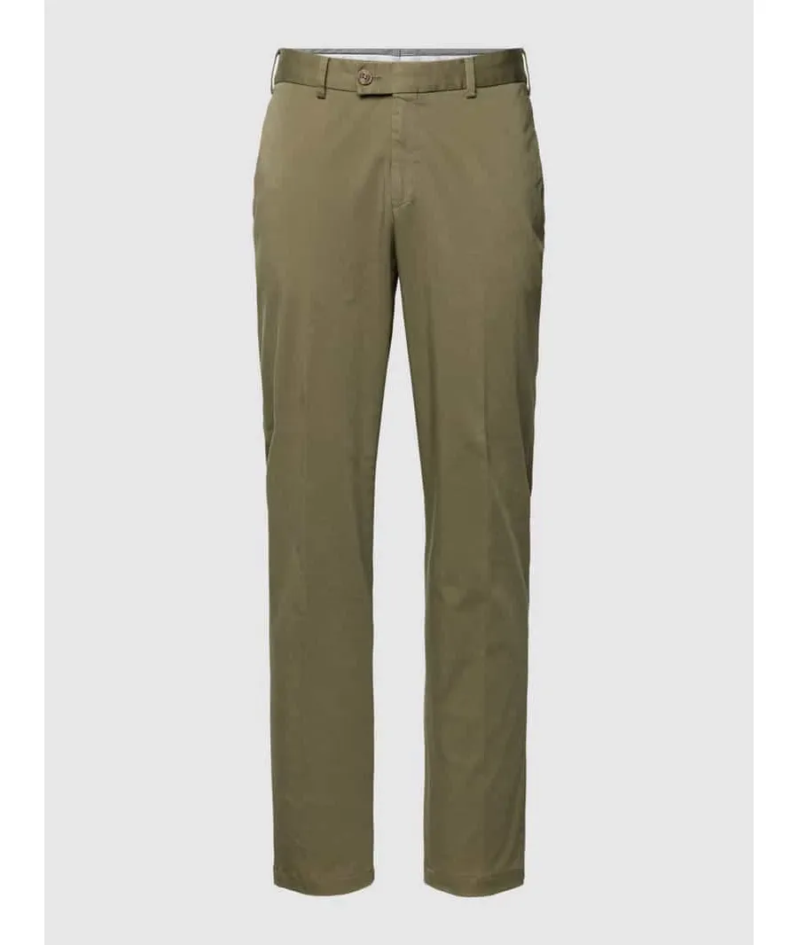 obrazek 1 Chinosy o kroju regular fit w jednolitym kolorze model ‘Tilo’