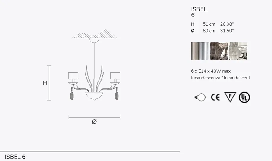 obrazek 4 Brązowy żyrandol do salonu z sześcioma żarówkami - Luxury Products