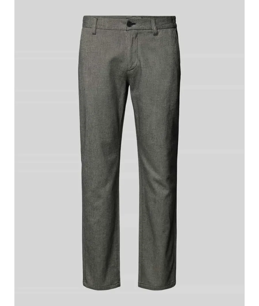 obrazek 1 Chinosy o kroju shaped fit z mieszanki bawełny ze szlufkami na pasek model ‘STIG SHAPED’