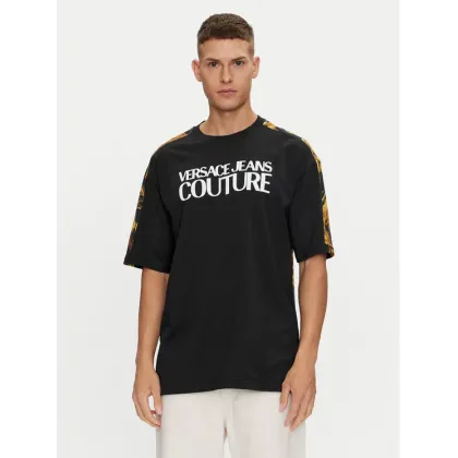 Zdjęcie Versace Jeans Couture T-Shirt 76GAH613 Czarny Regular Fit