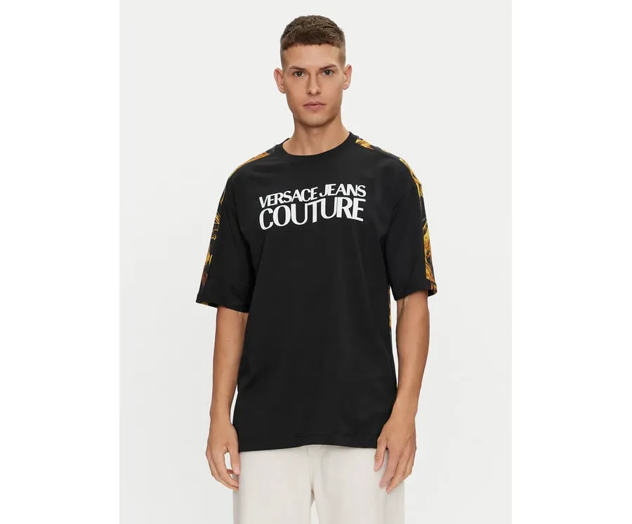 obrazek 1 Versace Jeans Couture T-Shirt 76GAH613 Czarny Regular Fit