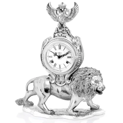 Picture Decorative clock with a lion