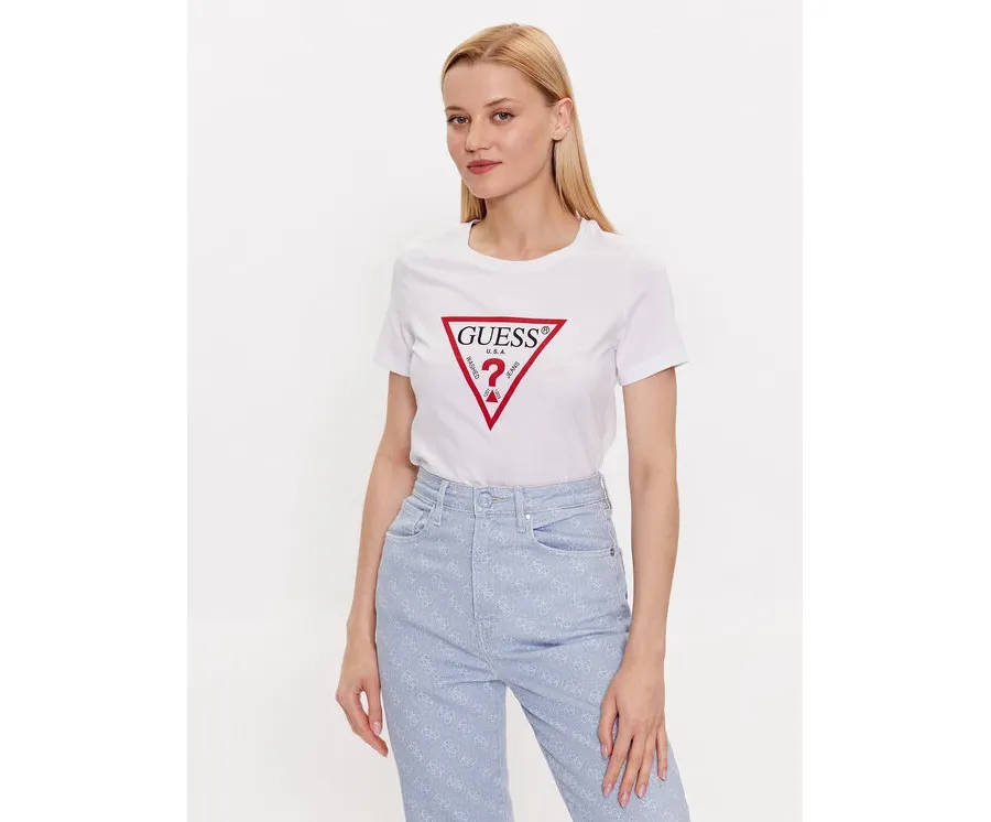 obrazek 1 Guess T-Shirt W1YI1B I3Z14 Biały Slim Fit