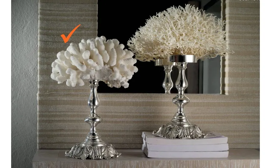 obrazek 1 Koral na podstawce z mosiężnego posrebrzanego niklu