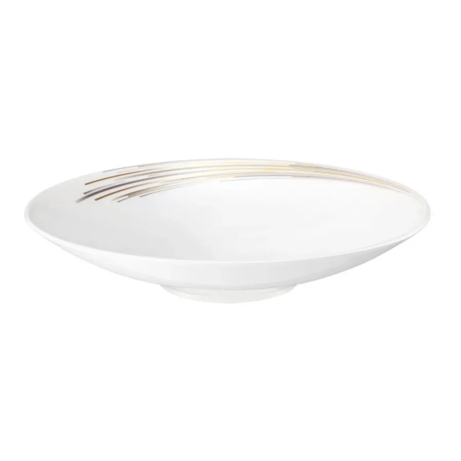 obrazek 1 Duży porcelanowy talerz do sałatek lub makaronu 26 cm zdobiony nowoczesnym motywem - Seltmann Weiden