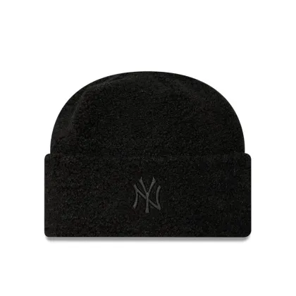 Zdjęcie New Era Czapka Borg New York Yankees Cuff Knit Beanie 60580757 Czarny