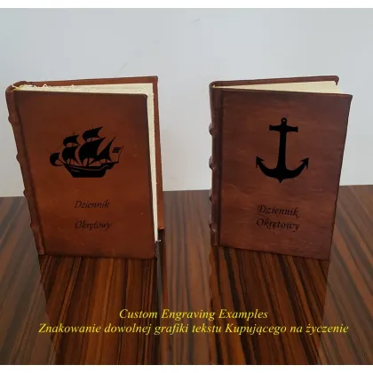 Zdjęcie Klasyczny skórzany notes w twardej oprawie
