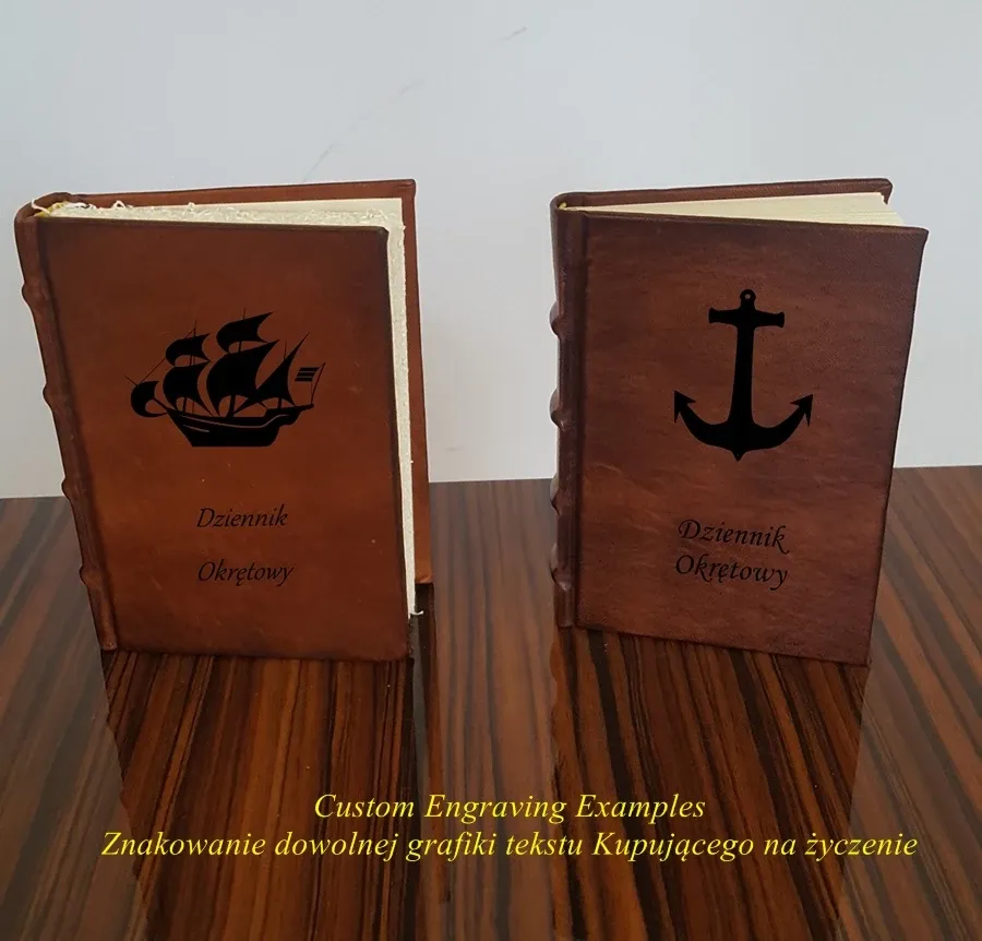 obrazek 1 Klasyczny skórzany notes w twardej oprawie