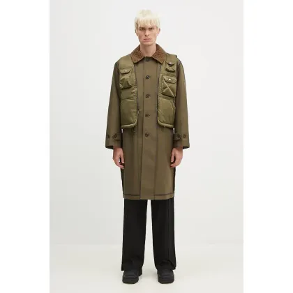 Zdjęcie Andersson Bell płaszcz Vest Layered Inside-Out Coat kolor zielony przejściowy awa642u