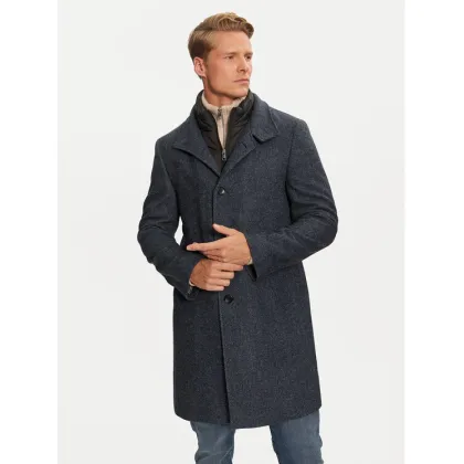 Zdjęcie Pierre Cardin Płaszcz wełniany C4 84001/000/6103 Granatowy Regular Fit