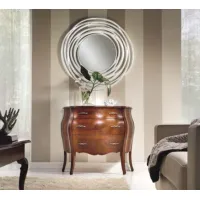 Zdjęcie Antyczna zaokrąglona komoda do sypialni z drewna orzechowego