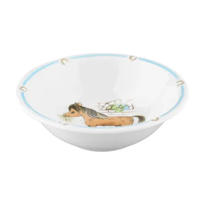 Picture Round porcelain bowl 16 cm with a beautiful pony motif - Seltmann Weiden