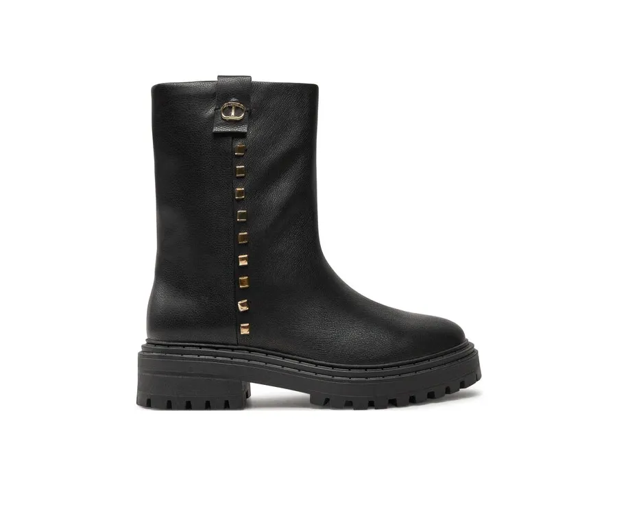 obrazek 1 TWINSET Botki Biker 242TCP074 Czarny