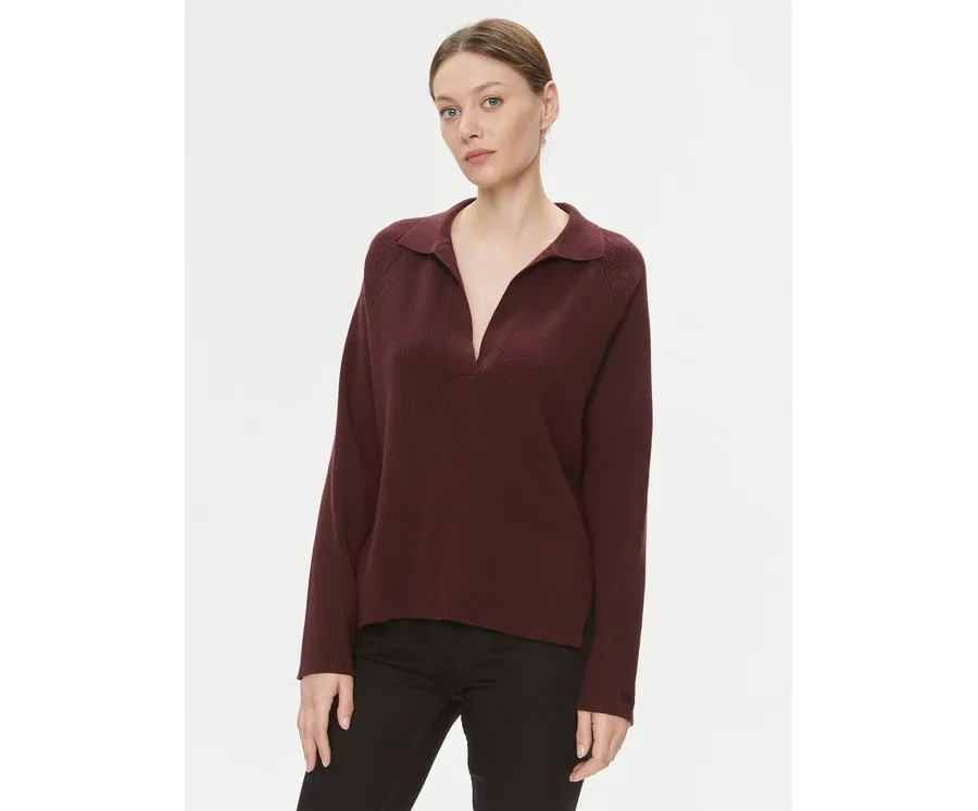 obrazek 1 Calvin Klein Sweter Essential K20K206019 Bordowy Relaxed Fit