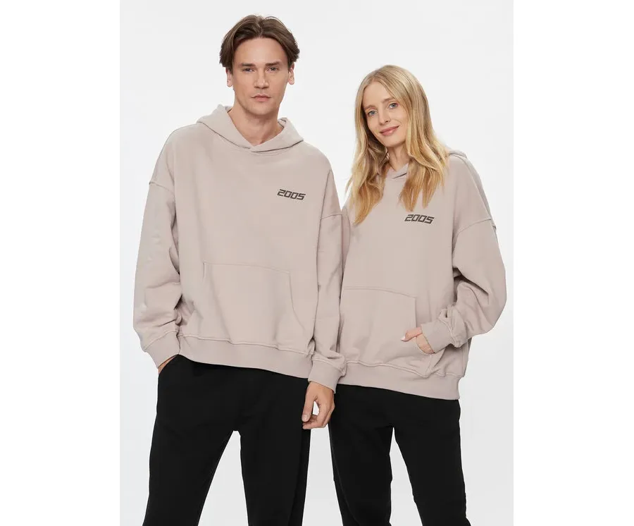 obrazek 1 2005 Bluza Unisex Basic Beżowy Relaxed Fit