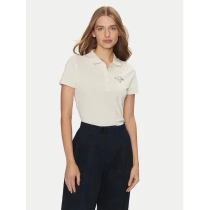 Zdjęcie Tommy Hilfiger Polo WW0WW43930 Beżowy Slim Fit