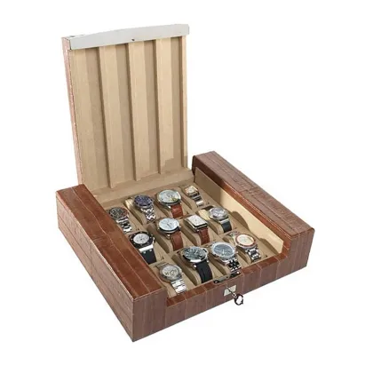 Zdjęcie Solidne pudełko na zegarki - zamykane kluczem