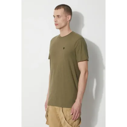Zdjęcie Fjallraven t-shirt Hemp Blend męski kolor zielony z aplikacją F12600215
