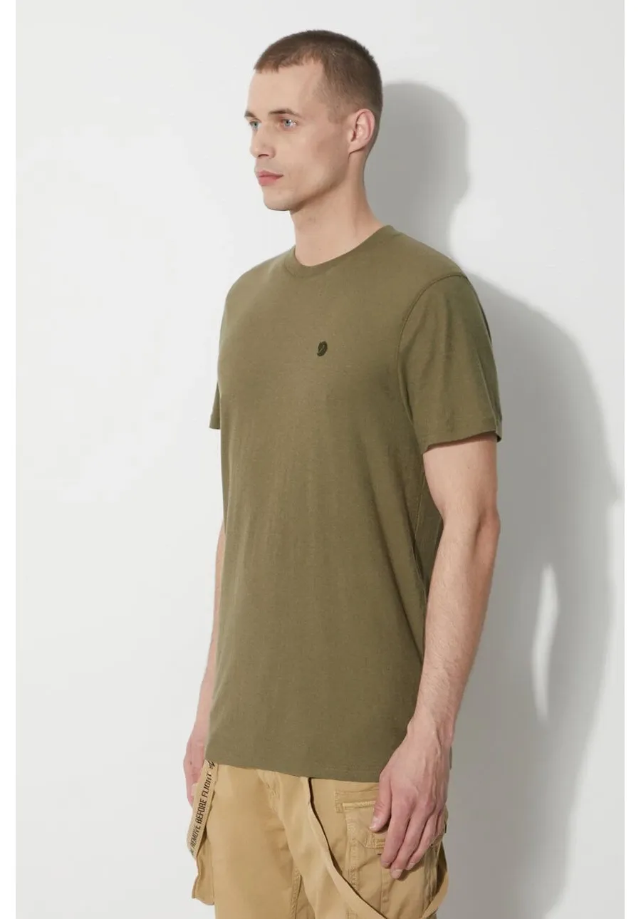 obrazek 1 Fjallraven t-shirt Hemp Blend męski kolor zielony z aplikacją F12600215