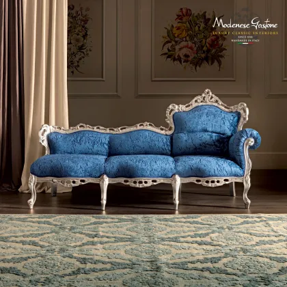 Zdjęcie Zjawiskowa włoska sofa w kolorze niebieskim - Modenese