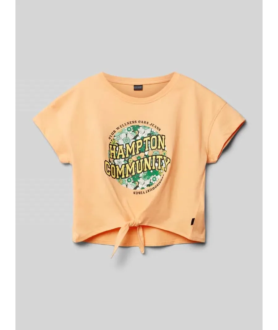 obrazek 1 T-shirt z wiązanym detalem model ‘Madison’
