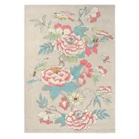 Picture Subtle blue and pink carpet with flowers - PAEONIA BLUSH 37902